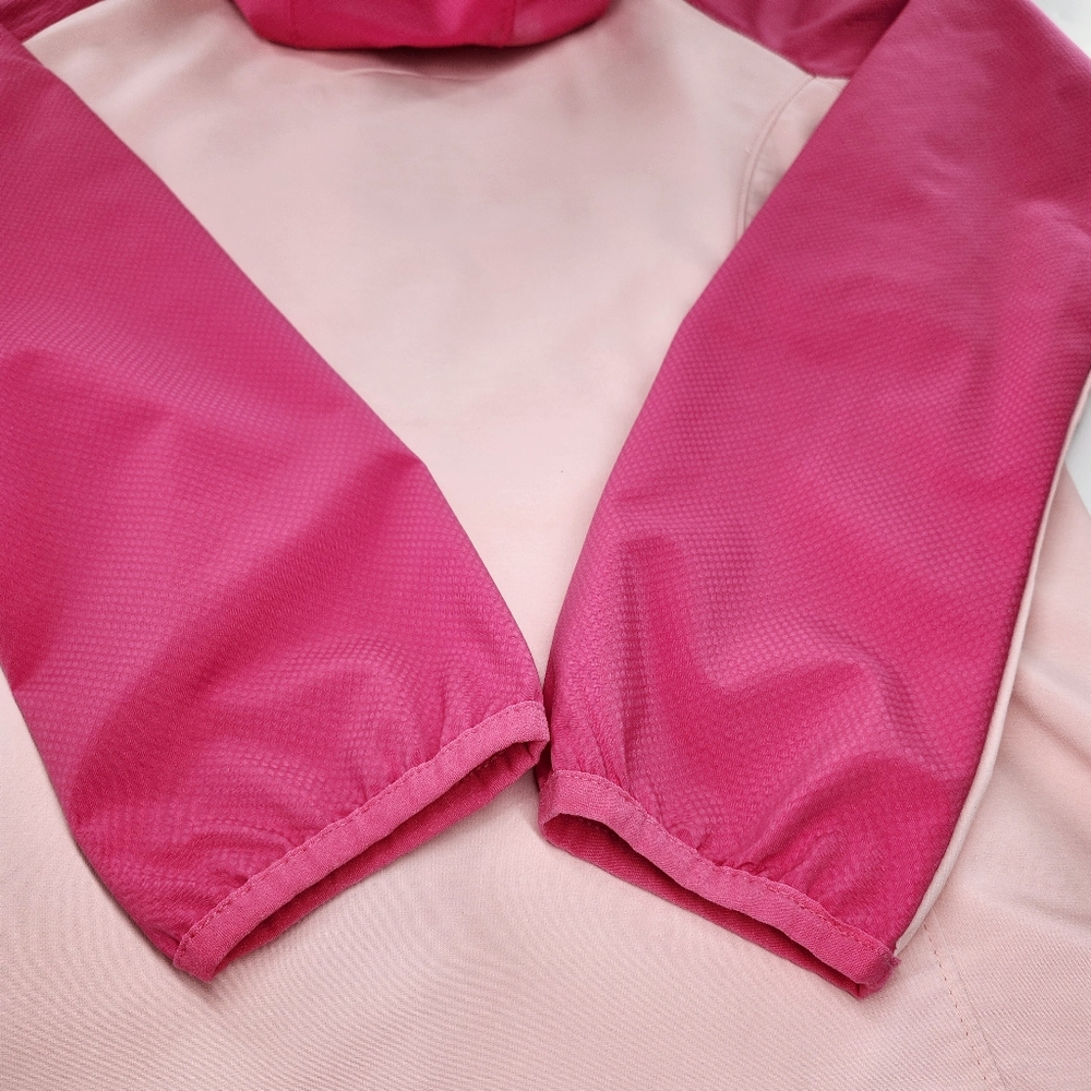Columbia Light & Dark Pink Hooded Wind Water Resistant Softshell Stretch Jacket - Picture 7 of 11